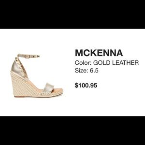 Steve Madden McKenna gold leather wedges